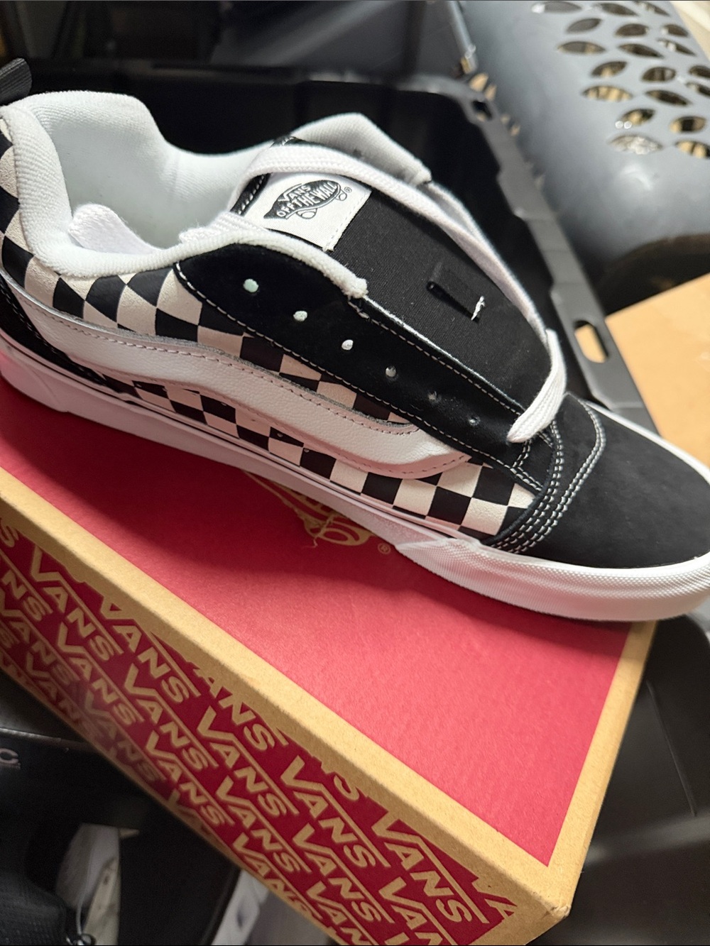 Vans Knu Skool Checkerboard Low-Top Sneaker - Picture 2 of 4